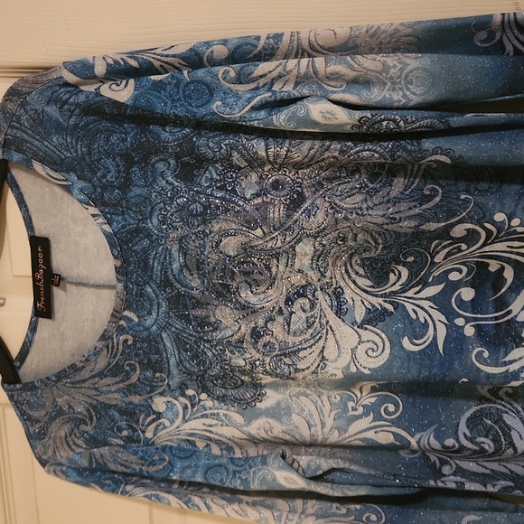 French Bazaar size Large long sleeved tunic - Picture 2 of 2